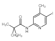 N-(5-碘-4-甲基吡啶-2-基)-2,2-二甲基丙酰胺结构式