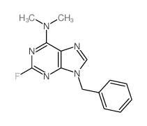 9H-Purin-6-amine,2-fluoro-N,N-dimethyl-9-(phenylmethyl)- Structure