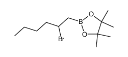 2-(2-bromohexyl)-4,4,5,5-tetramethyl-1,3,2-dioxaborolane结构式