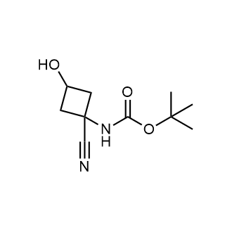 N-(1-氰基-3-羟基-环丁基)氨基甲酸叔丁酯结构式