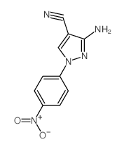 3-氨基-1-(4-硝基苯)-1H-吡唑-4-甲腈结构式