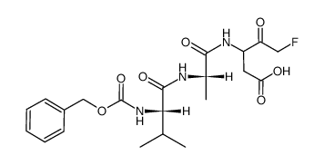 Z-Val-Ala-DL-Asp-fluoromethylketone结构式