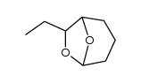 opt.-inakt.7-Aethyl-6,8-dioxa-bicyclo[3,2,1]octan结构式