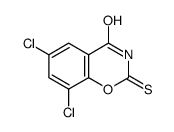 6,8-Dichloro-2-thio-2H-1,3-benzoxazine-2,4(3H)-dione结构式
