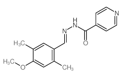 4-Pyridinecarboxylicacid, 2-[(4-methoxy-2,5-dimethylphenyl)methylene]hydrazide structure