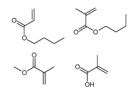 2-甲基丙烯酸与2-甲基丙烯酸丁酯、丙烯酸丁酯和2-甲基丙烯酸甲酯的聚合物结构式