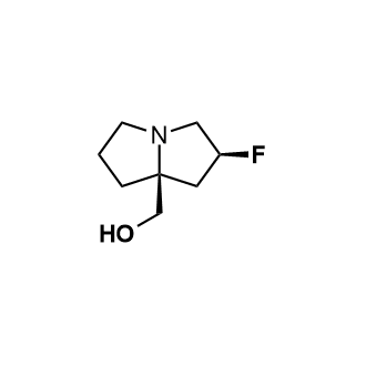 ((2S,7aS)-2-Fluorohexahydro-1H-pyrrolizin-7a-yl)methanol Structure