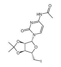 5'-deoxy-5'-iodo-2',3'-O-isopropylidene-N4-acetylcytidine Structure