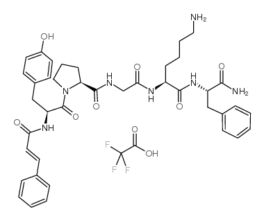 反-肉桂酰-TYR-PRO-GLY-LYS-PHE-酰胺三氟乙酸盐结构式