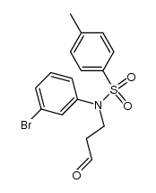 N-(3-bromophenyl)-4-methyl-N-(3-oxopropyl)benzenesulfonamide结构式