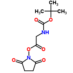 BOC-甘氨酸-N-羟基琥柏酰亚胺酯结构式
