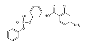 4-amino-2-chlorobenzoic acid,diphenyl hydrogen phosphate Structure