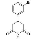 4-(3-BROMO-PHENYL)-PIPERIDINE-2,6-DIONE Structure