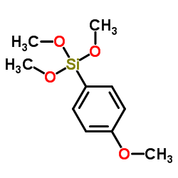 Trimethoxy(4-methoxyphenyl)silane Structure