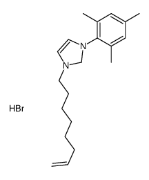 1-oct-7-enyl-3-(2,4,6-trimethylphenyl)-1,2-dihydroimidazol-1-ium,bromide结构式