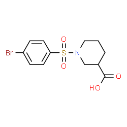 1-(4-溴苯磺酰基)哌啶-3-羧酸结构式