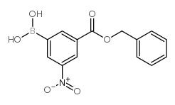 3-苄氧基羰基-5-硝基苯基硼酸结构式