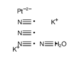 四氰基铂(II)酸钾 水合物结构式