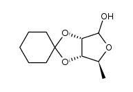 2,3-cyclohexylidene-5-deoxy-L-ribose Structure