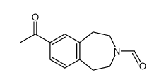 7-ACETYL-1,2,4,5-TETRAHYDROBENZO[D]AZEPINE-3-CARBALDEHYDE结构式