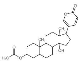 Bufa-20,22-dienolide, 3- (acetyloxy)-14-hydroxy-, (3.beta.,5.beta.)- Structure