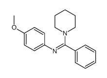 N-(4-methoxyphenyl)-1-phenyl-1-piperidin-1-ylmethanimine结构式