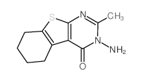 3-氨基-2-甲基-5,6,7,8-四氢-3H-苯并[4,5]噻吩并[2,3-d]嘧啶-4-酮结构式