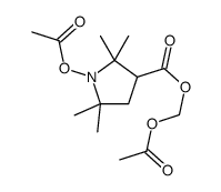 1-乙酰氧基-3-(乙酰氧基甲氧基)羰基-2,2,5,5-四甲基吡咯烷结构式
