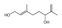 (2E,6R)-(+)-3,7-dimethyl-octa-2,7-diene-1,6-diol结构式