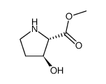 (2S,3S)-methyl 3-hydroxypyrrolidine-2-carboxylate结构式