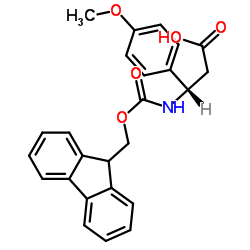 Fmoc-(S)-3-氨基-3-(4-甲氧基苯基)丙酸结构式