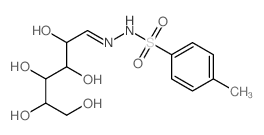 4-methyl-N-(2,3,4,5,6-pentahydroxyhexylideneamino)benzenesulfonamide Structure