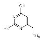 6-乙基-2-硫代-2,3-二氢-4(1 H)-嘧啶酮结构式