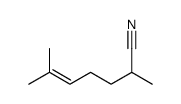 2,6-dimethylhept-5-ene-1-nitrile Structure