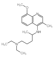 N,N-diethyl-N-(8-methoxy-3-methyl-quinolin-4-yl)pentane-1,4-diamine结构式