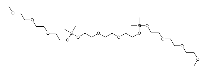 12,12,23,23-tetramethyl-2,5,8,11,13,16,19,22,24,27,30,33-dodecaoxa-12,23-disilatetratriacontane structure
