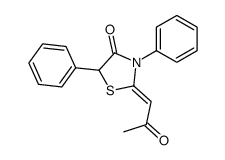 2-(2-oxopropylidene)-3,5-diphenyl-1,3-thiazolidin-4-one结构式