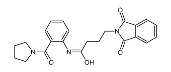 4-(1,3-dioxoisoindol-2-yl)-N-[2-(pyrrolidine-1-carbonyl)phenyl]butanamide结构式