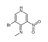 3-溴-N-甲基-5-硝基吡啶-4-胺结构式