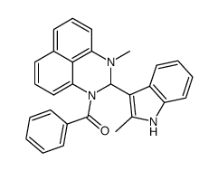 1-benzoyl-3-methyl-2-(2-methyl-indol-3-yl)-2,3-dihydro-1H-perimidine Structure