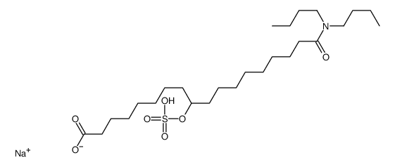 N,N-二丁基-10-(磺酰氧基)-十八酰胺钠盐结构式