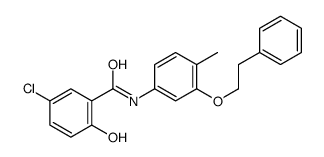 5-chloro-2-hydroxy-N-[4-methyl-3-(2-phenylethoxy)phenyl]benzamide Structure