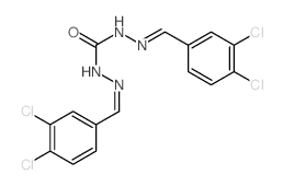 1,3-bis[(3,4-dichlorophenyl)methylideneamino]urea结构式