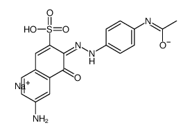 sodium 3-[[4-acetamidophenyl]azo]-6-amino-4-hydroxynaphthalene-2-sulphonate结构式