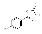 5-(4-羟基苯基)-1,3,4-噁二唑-2(3H)-硫酮结构式