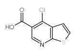 4-氯噻吩并[2,3-b]吡啶-5-羧酸结构式