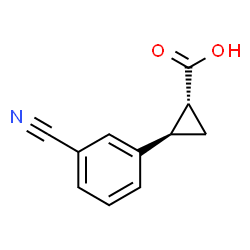 反式-2-(3-氰基苯基)环丙烷-1-羧酸结构式