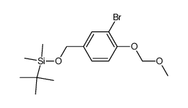 ((3-bromo-4-(methoxymethoxy)benzyl)oxy)(tert-butyl)dimethylsilane结构式