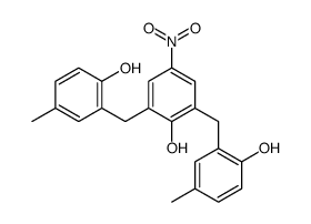 2,6-bis[(2-hydroxy-5-methylphenyl)methyl]-4-nitrophenol结构式