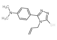 4-烯丙基-5-[4-(二甲基氨基)苯基]-4H-1,2,4-噻唑-3-硫醇结构式